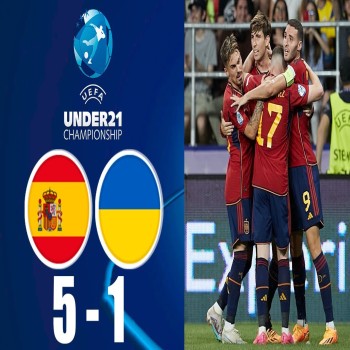 #ไฮไลท์ฟุตบอล [ สเปน(ยู21) 5 - 1 ยูเครน(ยู21) ] ชิงแชมป์แห่งชาติยุโรป รุ่นอายุไม่เกิน 21ปี (รอบรองชนะเลิศ)